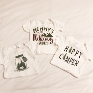 Set of 3 outdoor themed baby onesies